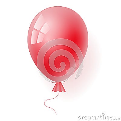 Vector 3d realistic balloon. Vector Illustration