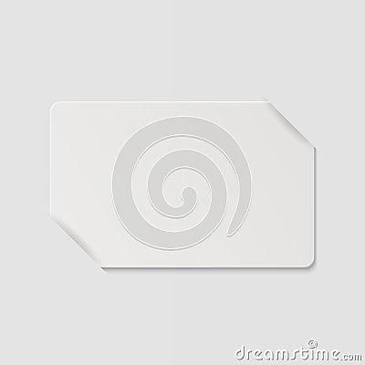 Vector 3d Realistic Horizontal White Guest Room, Plastic Hotel Apartment Keycard, ID Card, Sale, Credit Card Design Vector Illustration