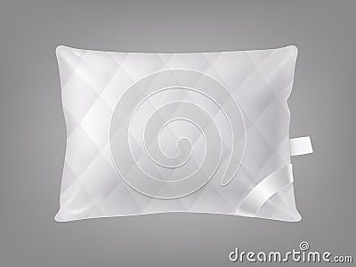 Vector 3d realistic square pillow. Template, mockup Vector Illustration