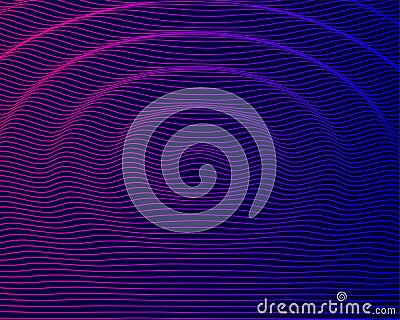 Vector 3D ripple effect abstract futuristic technology background. Vector Illustration