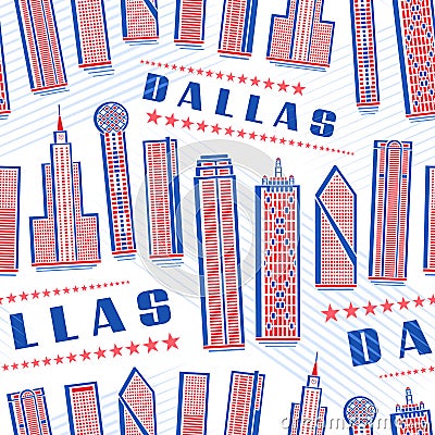 Vector Dallas Seamless Pattern Vector Illustration