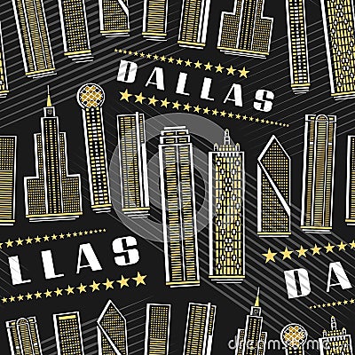 Vector Dallas Seamless Pattern Vector Illustration