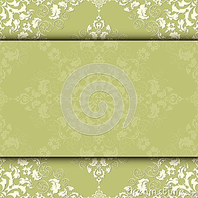 Vector damask frame Vector Illustration