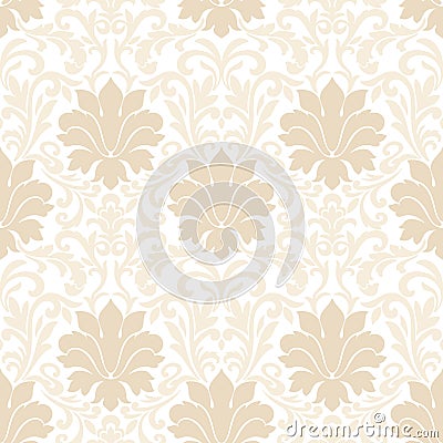 Vector damask seamless pattern background. Classical luxury old fashioned damask ornament, royal victorian seamless Vector Illustration