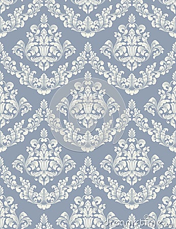 Vector damask seamless pattern background. Vector Illustration