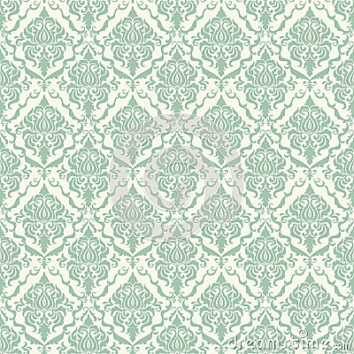 Vector damask seamless pattern background. Vector Illustration