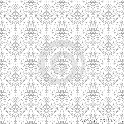 Vector damask seamless pattern background. Vector Illustration