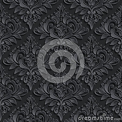 Vector damask seamless pattern background. Elegant Vector Illustration