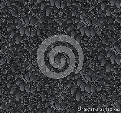 Vector damask seamless pattern background. Elegant Vector Illustration