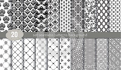 Vector damask seamless pattern background.pattern swatches included for illustrator user Stock Photo