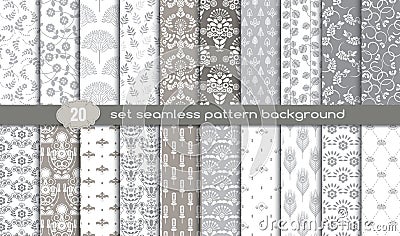 Vector damask seamless pattern background Vector Illustration