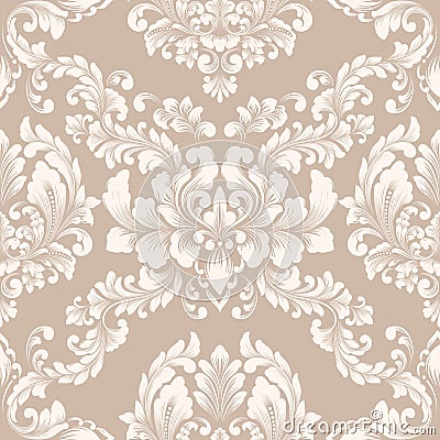 Vector damask seamless pattern element. Vector Illustration