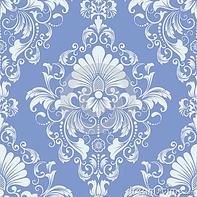 Vector damask seamless pattern element. Vector Illustration