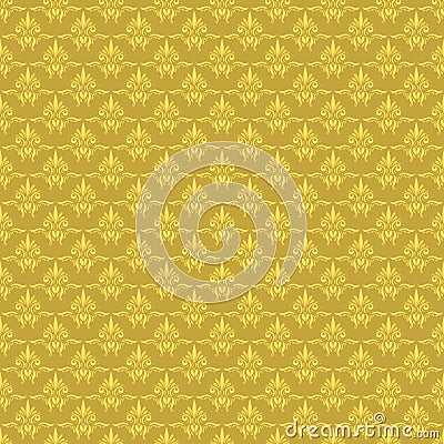 Vector damask vintage seamless pattern background. Vector Illustration