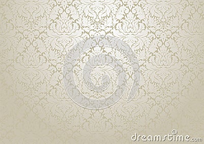 Vector damask wallpaper design. Seamless repetitive floral deco Vector Illustration