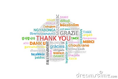 Vector - Danke (Thank You in German) Thank you color full word languages for thank you in the worlWord, all Vector Illustration