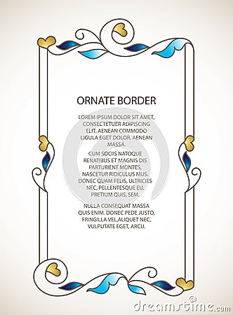 Vector decorative frame. Vector Illustration