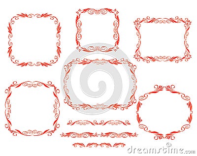 Vector decorative frames Vector Illustration