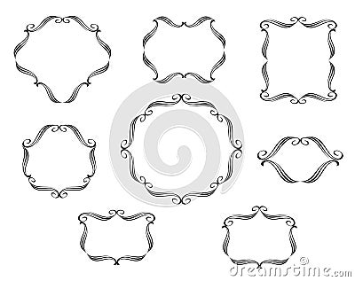 Vector decorative frames kaligraficheskih Vector Illustration