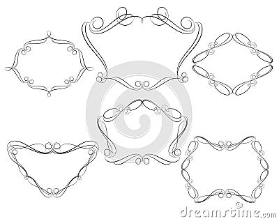 Vector decorative frames kaligraficheskih Vector Illustration