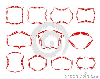 Vector decorative frames kaligraficheskih Vector Illustration