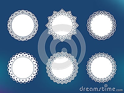 Vector decorative lace frames Vector Illustration