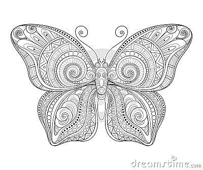 Vector Decorative Ornate Butterfly Vector Illustration