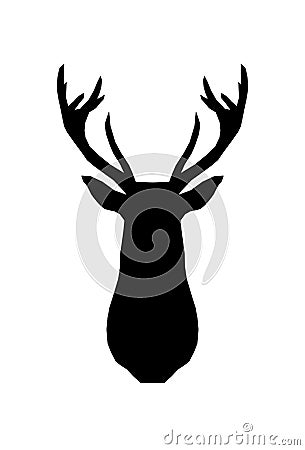 Vector deer head silhouette Vector Illustration