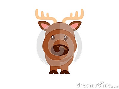 Vector Deer on a white background Stock Photo
