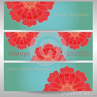 Vector delicate lace round pattern Vector Illustration