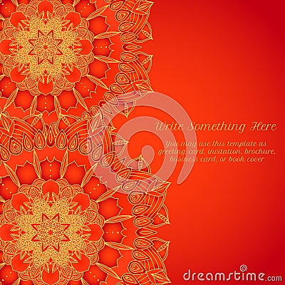 Vector delicate lace round pattern Vector Illustration