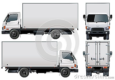 Vector delivery / cargo truck Cartoon Illustration