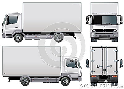 Vector delivery / cargo truck Cartoon Illustration