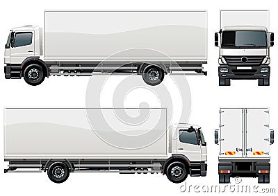 Vector delivery / cargo truck Cartoon Illustration