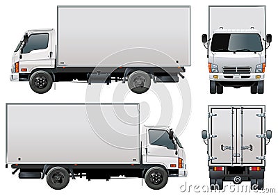 Vector delivery / cargo truck Stock Photo