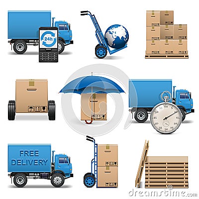 Vector Delivery Icons Set 4 Vector Illustration