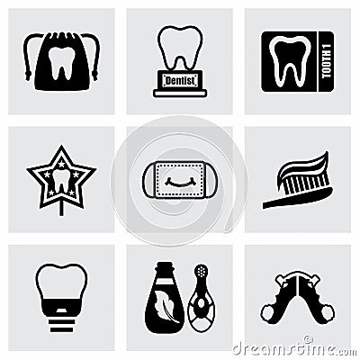 Vector Dental icon set Vector Illustration