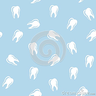 Vector dental seamless pattern Vector Illustration