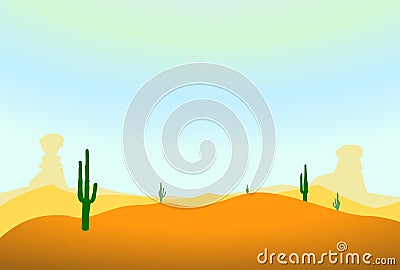 Vector desert background Vector Illustration