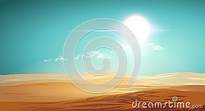 Vector desert illustration Cartoon Illustration