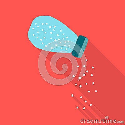 Isolated object of bottle and salt icon. Collection of bottle and pack stock vector illustration. Vector Illustration