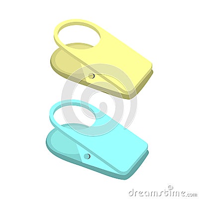 Vector design of clothespeg and peg logo. Set of clothespeg and laundry stock symbol for web. Vector Illustration