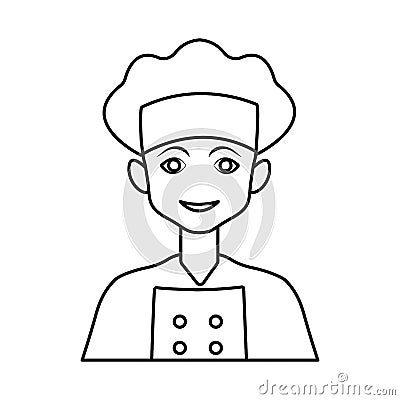 Vector design of confectioner and young icon. Set of confectioner and man stock vector illustration. Vector Illustration