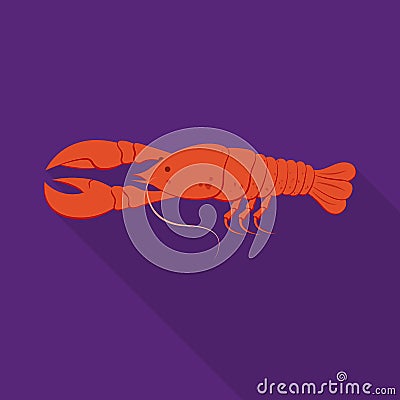 Vector design of crayfish and lobster symbol. Collection of crayfish and boiled vector icon for stock. Vector Illustration