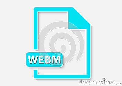 webm video file icon Vector Illustration