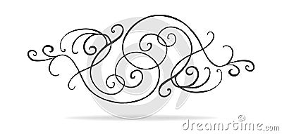 Vector design elements with fancy curls and swirls Vector Illustration