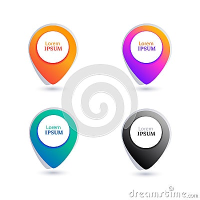 Vector design elements, navigation icons. Bright buttons vector illustration Cartoon Illustration