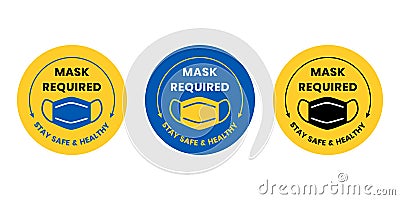 Face Mask Required Vector Illustration