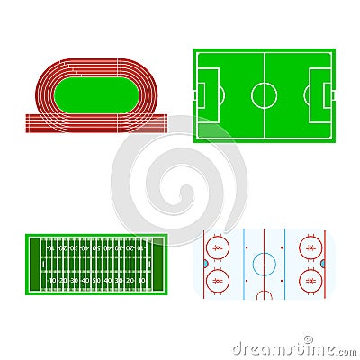 Vector design of field and arena icon. Set of field and sport vector icon for stock. Vector Illustration
