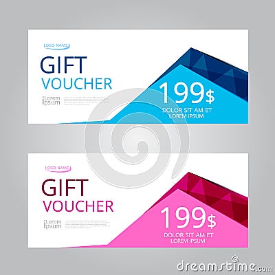 Vector design for Gift Voucher, Coupon Vector Illustration